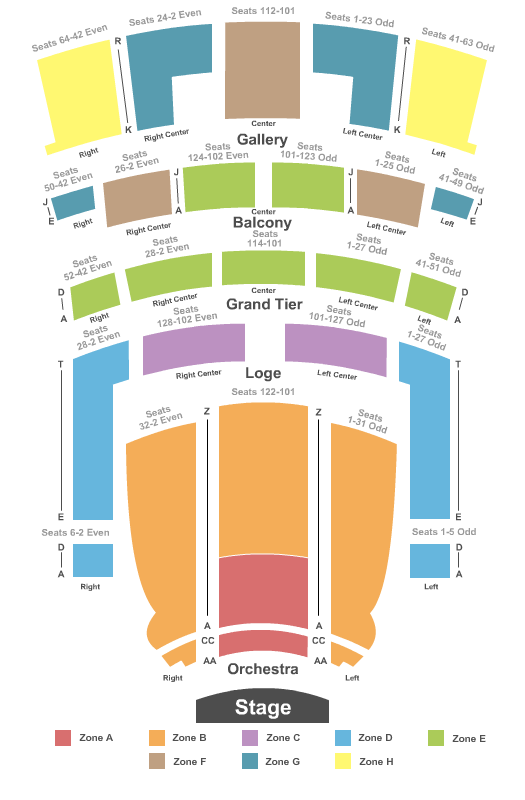 Orpheum Theatre Seating Chart