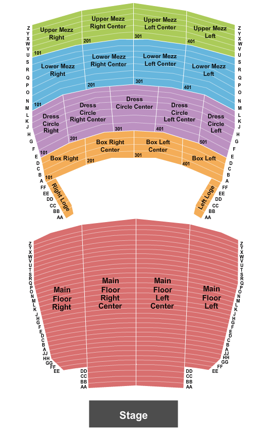 Orpheum Theatre - Sioux City Seating Chart: Endstage 2
