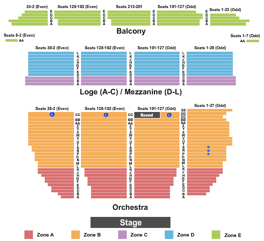 Shn Orpheum Theatre Seating Chart