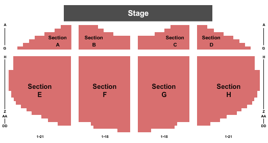 Skyline Event Center at Osage Casino Seating Chart: Endstage 2