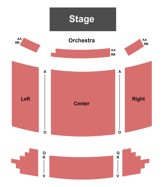 Oscar Peterson Concert Hall Seating Chart: End Stage