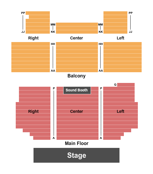 Ottawa Memorial Auditorium Seating Chart: End Stage