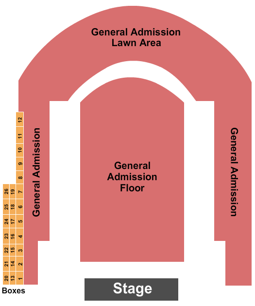 Outdoor Amphitheater At Ford Idaho Center Seating Chart: All General Admission