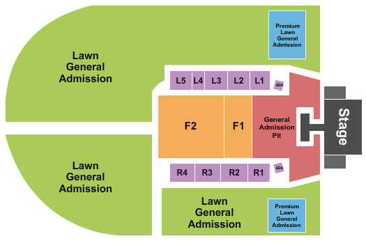 Outdoor Amphitheater At Ford Idaho Center Seating Chart: Kenny Chesney 2
