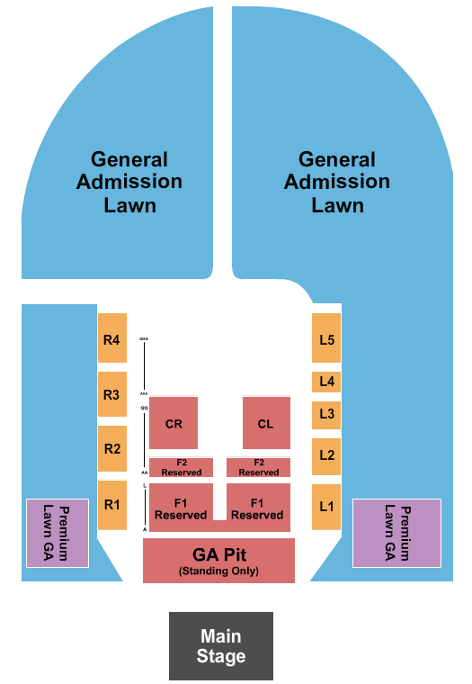 Outdoor Amphitheater At Ford Idaho Center Seating Chart