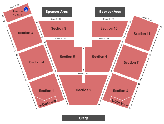 BECU Live at Northern Quest Resort & Casino Seating Chart: EndStage 2