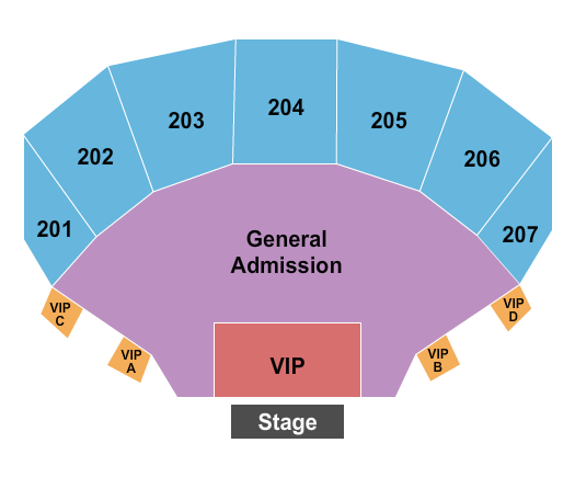 Ovation Hall at Ocean Resort Casino Seating Chart: End Stage GA & VIP