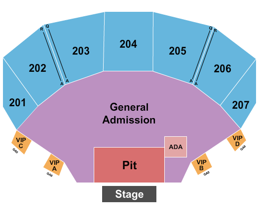 Ovation Hall at Ocean Resort Casino Seating Chart: Endstage - GA Pit