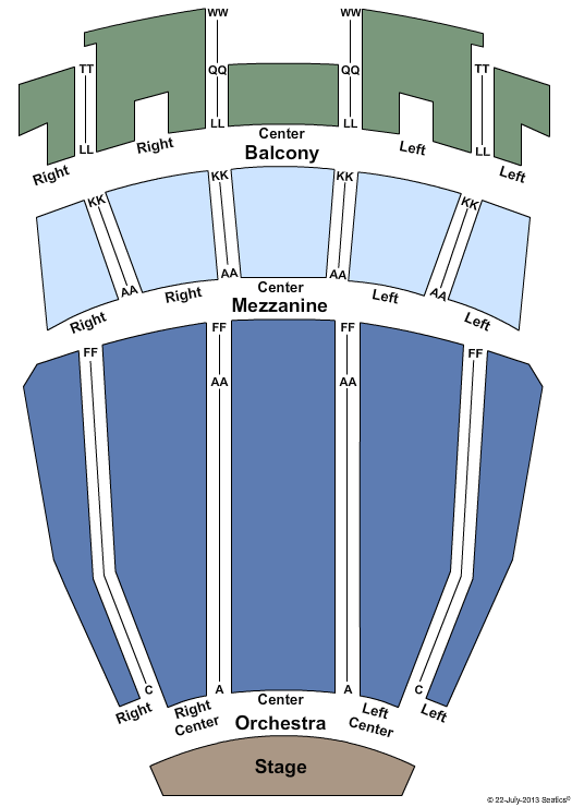 Ovens Auditorium Detailed Seating Chart