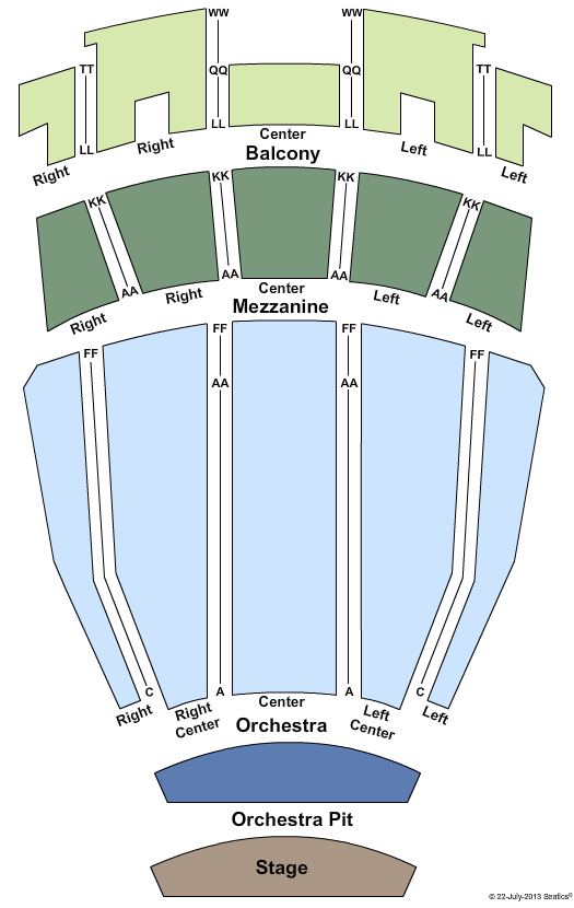 Ovens Auditorium Detailed Seating Chart