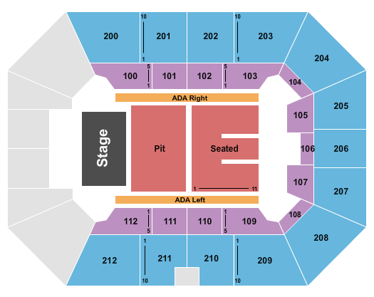 Owensboro Sportscenter Seating Chart: Endstage Pit