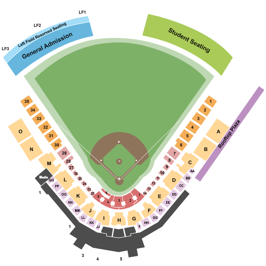 Dudy Noble Field Seating Chart
