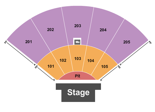 Ozarks Amphitheater - Missouri Seating Chart: Endstage Row D
