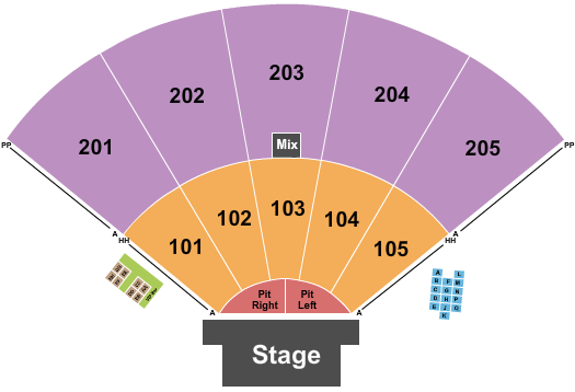 Ozarks Amphitheater - Missouri Seating Chart: Endstage - Pit L&R