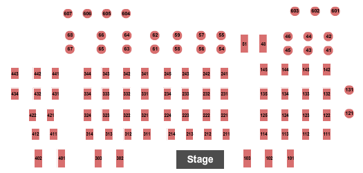 PBKC at Palm Beach Kennel Club Seating Chart: Endstage Tables