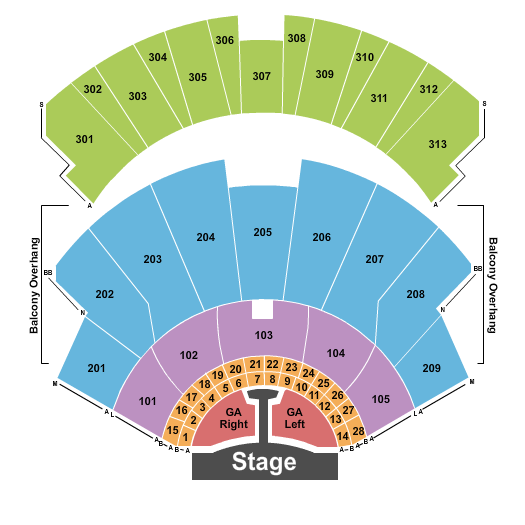PH Live At Planet Hollywood Seating Chart: Endstage Catwalk GA PIts