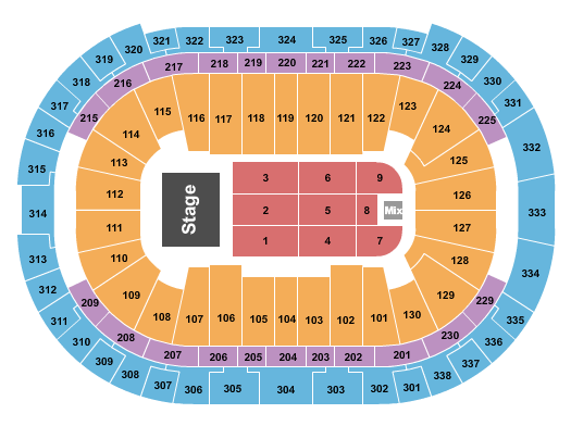 PNC Arena Seating Chart: End Stage 4
