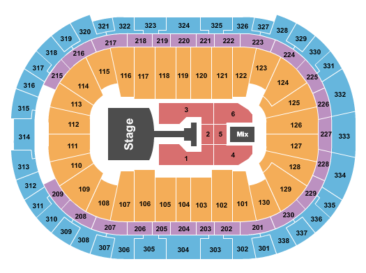 PNC Arena Seating Chart: Pink