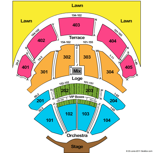 PNC Bank Arts Center Seating Chart
