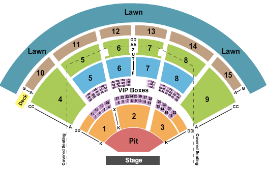 PNC Music Pavilion Seating Chart