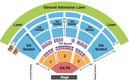 PNC Music Pavilion Seating Chart