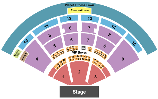 PNC Music Pavilion - Charlotte Seating Chart: End Stage 3