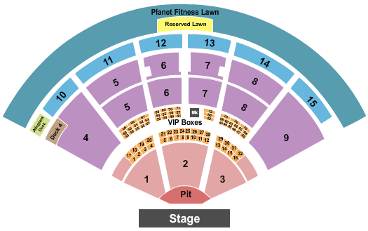 PNC Music Pavilion - Charlotte Seating Chart: End Stage GA Pit