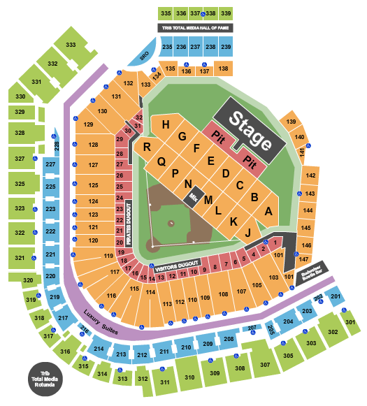 PNC Park Seating Chart