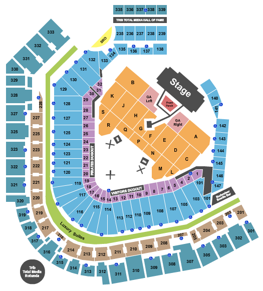 PNC Park Seating Chart: Noah Kahan