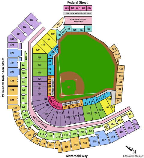 PNC Park Seating Chart