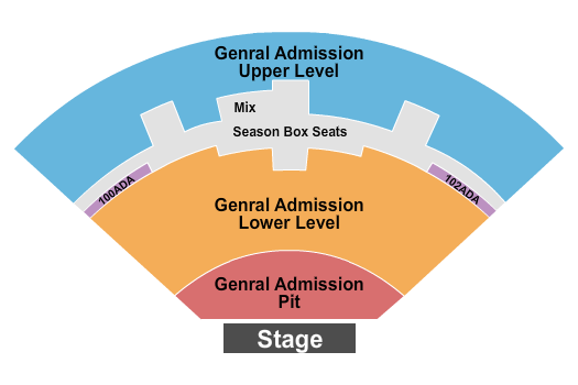 PNC Pavilion At The Riverbend Music Center Seating Chart: GA By Level