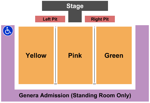 PNC Waterside Pavilion Seating Chart: Endstage w/ L&R Pits