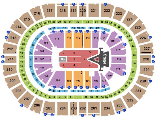 PPG Paints Arena Seating Chart: Aerosmith 2023