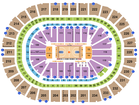 PPG Paints Arena Seating Chart: Basketball 3