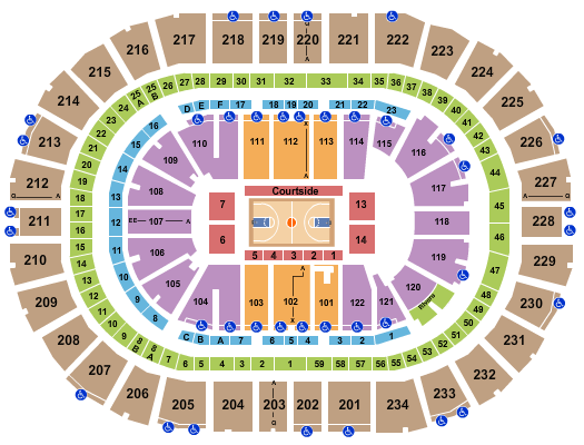 PPG Paints Arena Seating Chart: Basketball 2