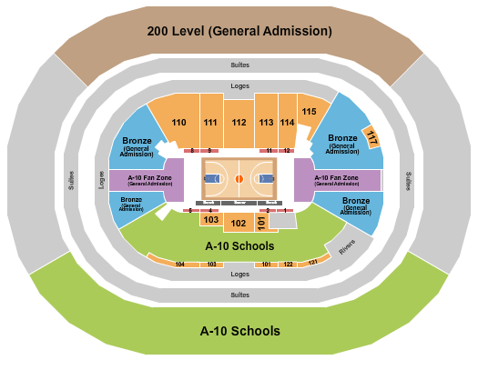 PPG Paints Arena Seating Chart: Basketball - A10