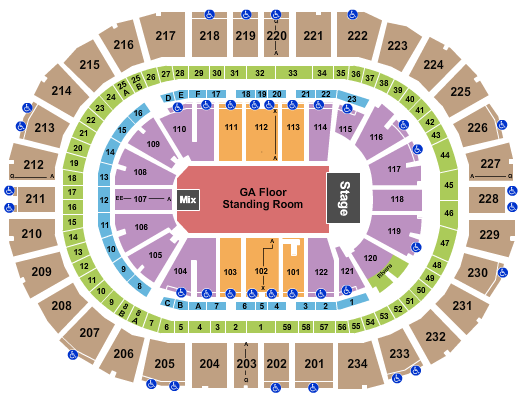 PPG Paints Arena Seating Chart: Endstage GA Floor