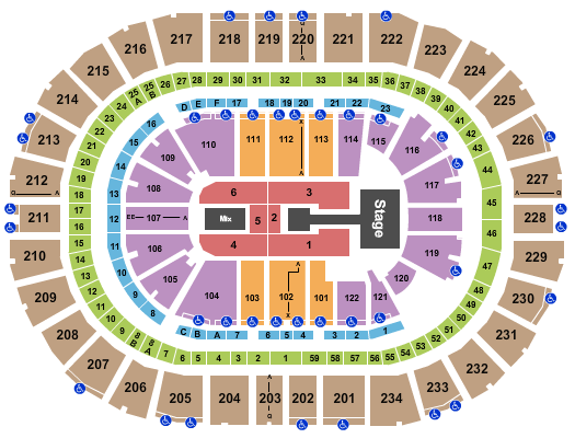 PPG Paints Arena Seating Chart: Endstage Catwalk