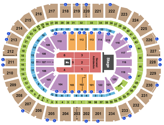 PPG Paints Arena Seating Chart: Endstage GA Front