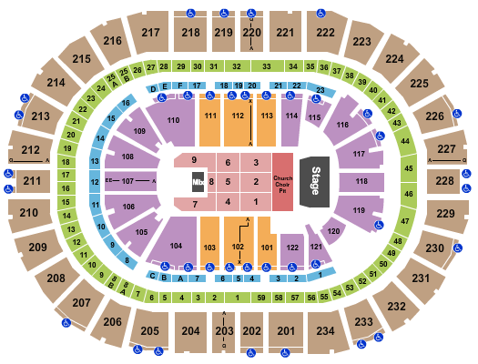 PPG Paints Arena Seating Chart: Eric Church