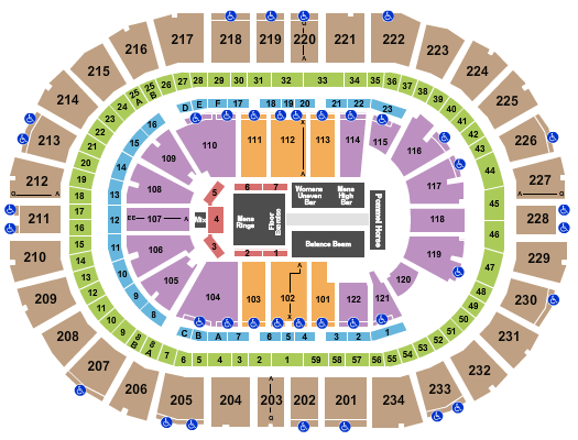 PPG Paints Arena Seating Chart: Gold Over America
