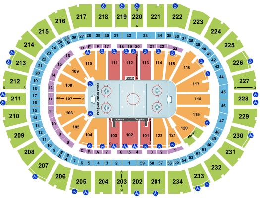 PPG Paints Arena Seating Chart: Hockey