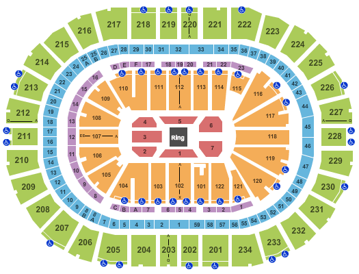 Dow Event Center Wwe Seating Chart