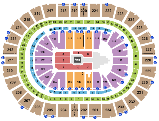 PPG Paints Arena Seating Chart: WWE