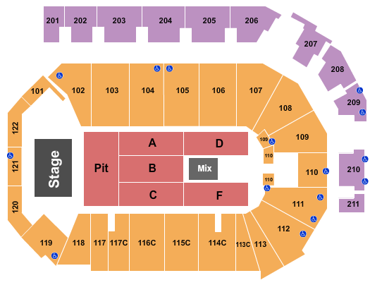 PPL Center Seating Chart: Endstage Pit