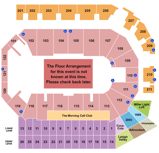 Ppl Center Floor Seating Chart
