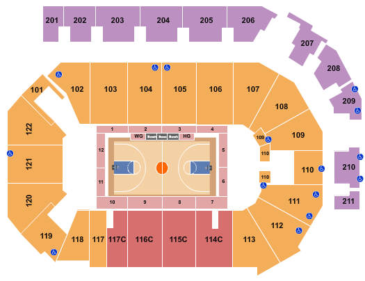 PPL Center Seating Chart: Basketball