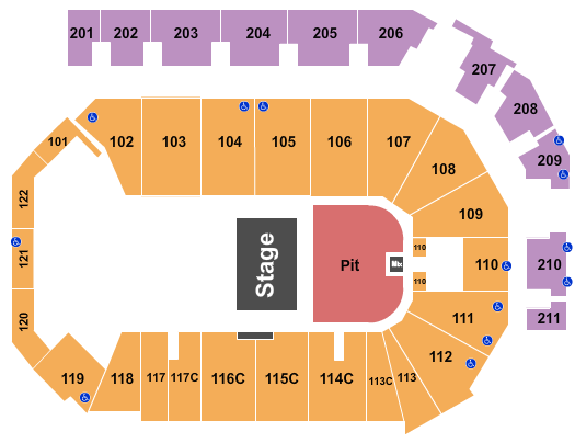 PPL Center Seating Chart: Half House Pit