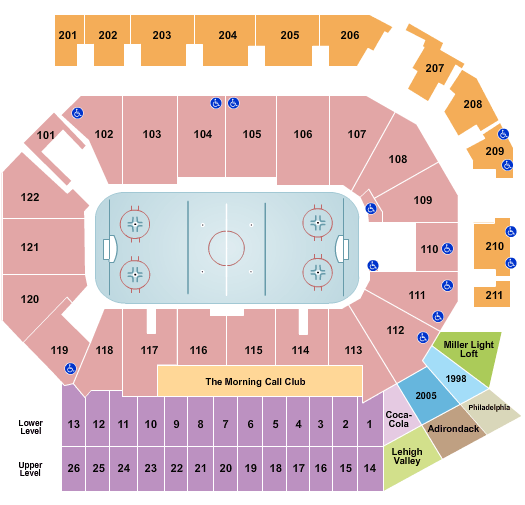 Ppl Center Seating Chart Hockey