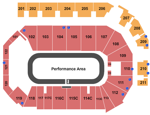 PPL Center Seating Chart: Performance Area